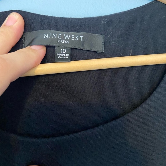 Nine West Black and White Geometric Midi Dress - Picture 3 of 6